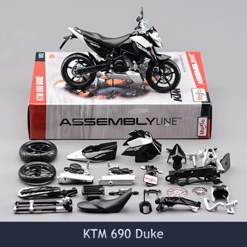 1/12 Miniatură Brinquedos Asamblare Diy Model de Motocicleta Kituri de constructie KTM 690 Duke Puzzle Pentru copii-Cadou Sau de Colectare