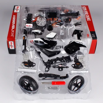 1/12 Miniatură Brinquedos Asamblare Diy Model de Motocicleta Kituri de constructie KTM 690 Duke Puzzle Pentru copii-Cadou Sau de Colectare