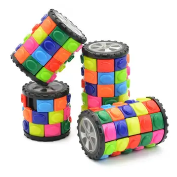 3D Roti Slide Cilindru Cub Magic Colorate Babylon Tower de Relief de Stres Cub Copii Puzzle Jucării pentru Copii, Adulți, Jucării Senzoriale