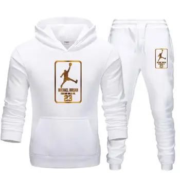Îmbrăcăminte de Brand de Moda pentru Bărbați Trening Casual Sportsuit Barbati Hanorace Jachete Sport JORDAN 23 Strat+Jogging Pantaloni Barbati Set