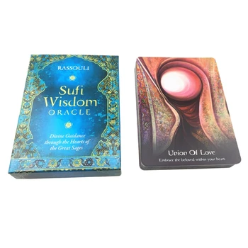 Sufi Înțelepciune Oracle Englezesc Complet 44 Pachet De Cărți De Tarot Divin Soarta Divinație Petrecere De Familie Tabla De Joc