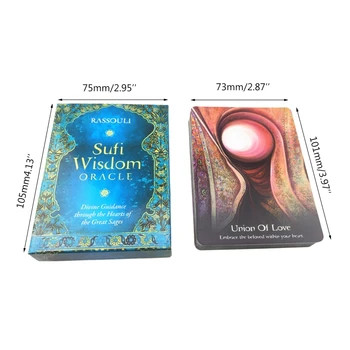 Sufi Înțelepciune Oracle Englezesc Complet 44 Pachet De Cărți De Tarot Divin Soarta Divinație Petrecere De Familie Tabla De Joc
