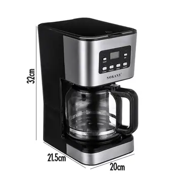 Automate De Cafea Electric Masini De 12 Cupe De 1,5 L Cafea Espresso Detasabila Electric Spumă Filtru De Cafea, Aparat De Bucătărie