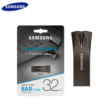 Original Samsung Bar PLUS USB 3.1 32GB 64GB Viteza Mare de 200MB/s Unitate Flash USB de 128GB, 256GB Mini U Disc de Memorie Stick USB