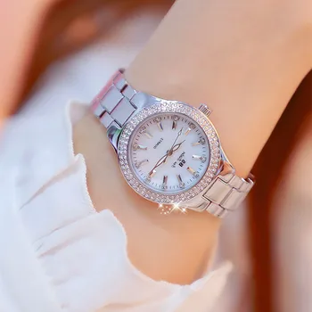 2019 Brand de Lux lady Crystal Ceas Femei Rochie Ceas de Moda a Crescut de Aur Ceasuri Quartz sex Feminin din Oțel Inoxidabil Ceasuri de mana