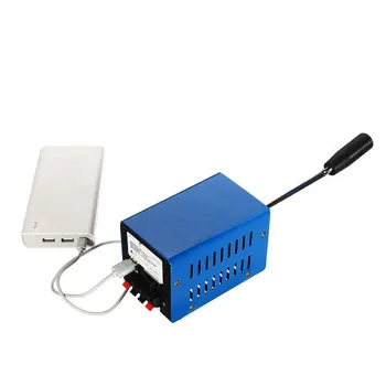 De mare Putere Încărcător Portabil de Urgență Mână Puterea Manivela USB de Încărcare de Urgență de Supraviețuire Albastru Manivela Generatorului