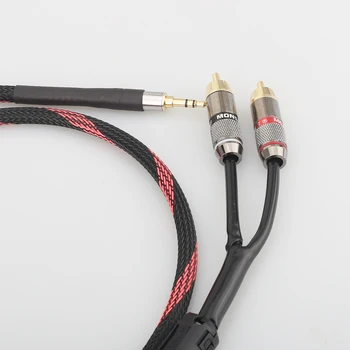 A53 Audiocrast 3.5 mm pentru Audio 2RCA Auxiliare Adaptor Stereo de 3,5 mm Splitter Cablu AUX RCA Y Cablu pentru Smartphone Boxe Tableta