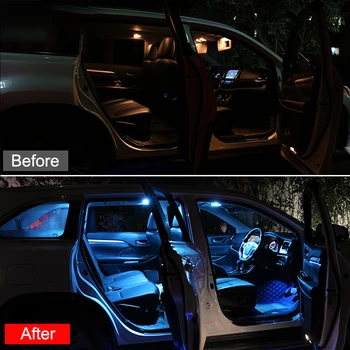 6pcs Eroare Gratuite Auto Becuri LED Auto Interior Lumini de Lectură Kit pentru Toyota Mark X 2010-2017 Cupola de Lumini de Lectură Lampă Portbagaj