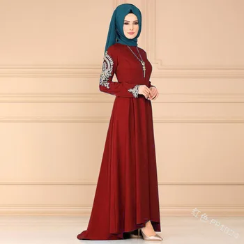 Femei tipărite halat lung cu Maneca maxi Rochie plus dimensiune neregulate tiv rochie de Ramadan Eid caftan Islamice musulmane abaya Jubah Djellaba