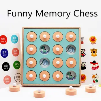 1 Set Meci de Memorie Joc de Șah Distractiv de Bord Bloc Puzzle-uri 3D Petrecere de Familie Joc Casual Puzzle-uri de Culoare Cognitive Capacitatea de Jucărie Pentru Copii