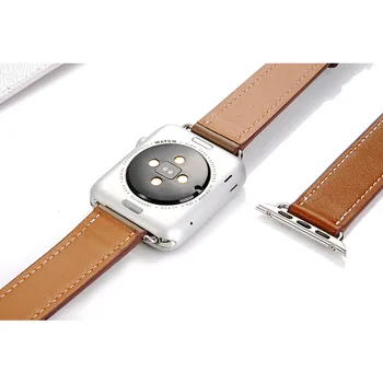 Dublu tur trupa pentru Apple watch 44mm 40mm Texturate Piele brățară curea iWatch seria 6 3 4 5 38 42mm pentru applewatch