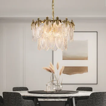American Creative LED iluminat candelabru de Cupru de Lux de mese, camera de zi agățat lampă Postmodern bedroom villa acasă corpuri