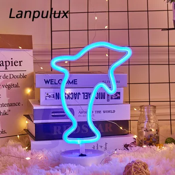 Lanpulux Neon Lampa de Noapte Balena Iepure Unicorn LED-uri Colorate Ornament de Vacanță Petrecere de Nunta Decor Acasă de iluminat Cadou Romantic