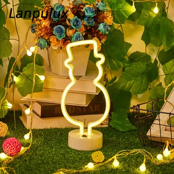 Lanpulux Neon Lampa de Noapte Balena Iepure Unicorn LED-uri Colorate Ornament de Vacanță Petrecere de Nunta Decor Acasă de iluminat Cadou Romantic
