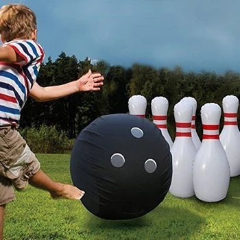Noutatea Loc Gigant, Gonflabil, Set Bowling pentru Copii în aer liber Gazon Yard Joc de Minge
