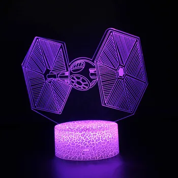 Led Lumina de Noapte Stele Holograma 3D Iluzie Lampa Star pentru Copii Copilul Decor Dormitor Telecomanda USB Alimentat de la Baterie Cadou