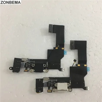 ZONBEMA 10buc Încărcător Port de Încărcare de Andocare Conector USB Cablu Pentru iPhone 5S Căști Audio Jack Flex