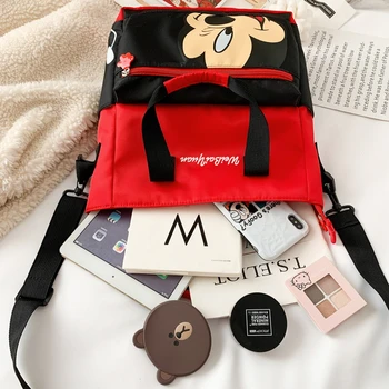 Minnie Mickey rucsac copii student sac de panza pentru copii geanta de umar messenger fete baieti Cadou