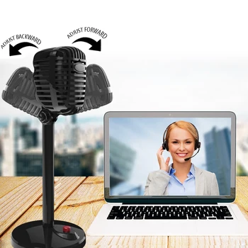 Microfon cu condensator Retro mikrofon cu Fir Microfon de 3,5 mm Port Jocul Canta la Microfon pentru Calculator PC microfone