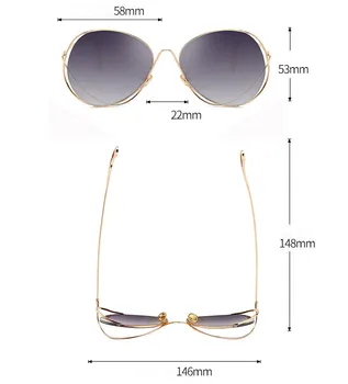 VWKTUUN ochelari de Soare Femei Bărbați Gol ochelari de soare UV400 ochelari de Soare Pentru Femei de Aur de Metal fără ramă de Ochelari de Gradient de Lentile de Ochelari