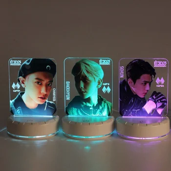 2020 Kpop EXO BAEKHYUN CHANYEOL SEHUN OBSESIA Lampă de Masă Lumină Stick Lumina de Noapte LED Lampă de Noptieră Lightstick Luminou