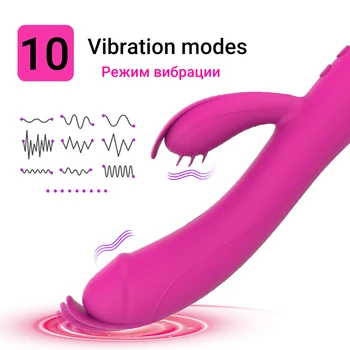 Penis artificial Vibratoare jucarii Sexuale pentru Femei 10 modul Vagine Masturbari Masaj sex Feminin Masturbator Dublu vibrații orgasm Sex Jucării pentru Adulți