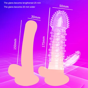 Penis extender prezervativ marirea penisului Crește îngroșarea miere bean stimulare cap cu depozitare material moale sexy shop