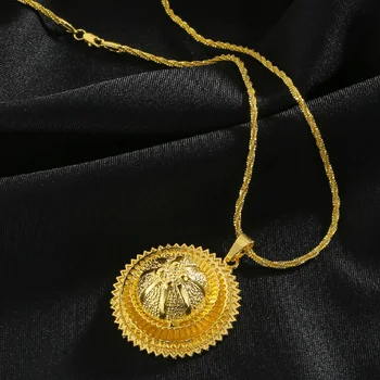Shamty Nou Aur de Culoare Seturi de Bijuterii Rotund Moda Bijuterii seturi de Petrecere Etiopian din Africa de Nunta Bijuterii A40005
