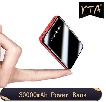 Mini Power Bank 30000mAh Pentru iPhone X Xiaomi Mi Powerbank de unde această putere Banca Incarcator Dual Usb port Baterie Externă Poverbank Portabil