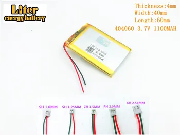 3.7 V 1100mAh 404060 Baterie Reîncărcabilă Litiu Polimer De 3.7 V 1100MAH 404060 PLUG MP3 MP4 MP5 GPS baterie Litiu-polimer