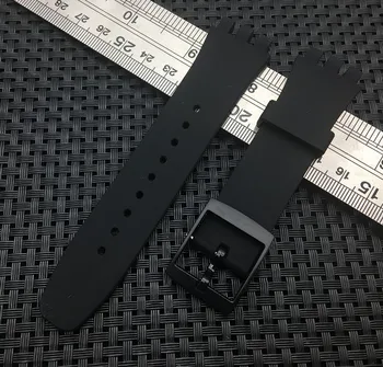 Noi de calitate de top de silicon watchband Pentru swatch pentru SUSB400 SUSB401 ceas trupa Black Curea 20mm, Catarama Curea de Cauciuc Accesorii