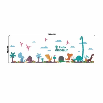Desene animate Colorat Dinozaur Palmier Autocolante de Perete Pentru Camere de Copii Pepinieră Copii Autocolante Murale Decor Acasă DIY Arta PVC Decor