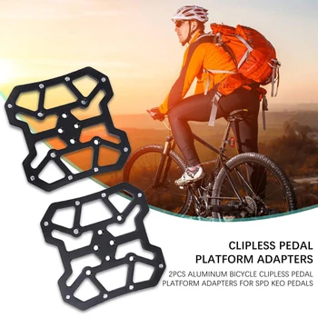 2 buc Aliaj de Aluminiu Biciclete Pedale Clipless Platforma Adaptoare MTB Biciclete Rutier Pedale Eliberare Rapidă Țăruș Cataramă Accesorii pentru Biciclete
