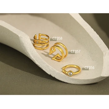 Kinel 1 Buc Zircon Ureche Clipuri Cercei Neobișnuite pentru Femei de Argint 925 Bijuterii Coreea Moda URI en-Gros de Accesorii de Petrecere