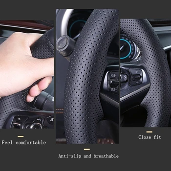 DIY de Mână-cusute Negru Piele Artificiala Accesorii Auto Capac Volan Pentru Hyundai Rohens Coupe 2009 Rohens Coupe
