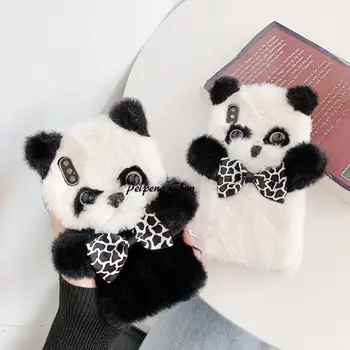 Paroase Panda Drăguț Animal Telefon Caz Pentru iPhone 6 6S 7 8 Plus Moale de Plus Pentru iphone 11 Pro Max XS MAX XR de Protecție Capacul din Spate