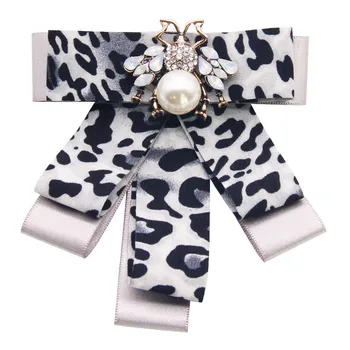 35 Stil Lux de Albine Broșe Flori Imprimate Leopard Papion Broșe pentru Moda pentru Femei Guler Cămașă Ace Bijuterii Dropshipping