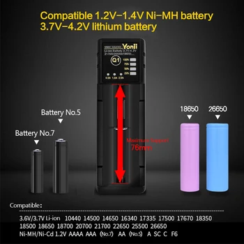 Baterie 18650 USB Încărcător Inteligent pentru 18350 18650 26650 21700 22650 AAAA AAA AA a SC F6 Li-ion, Ni-MH, Ni-CD Baterie Încărcător Inteligent