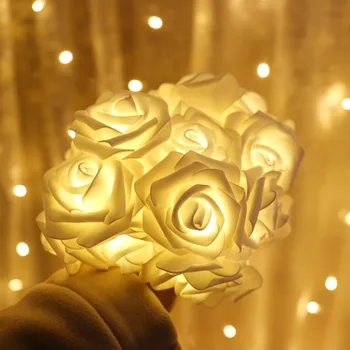 1,5 m/10 LED Floare Trandafir Șir Alimentat de la Baterie Lumini de Basm Nunta Acasă de Ziua Îndrăgostiților Ziua Evenimentului Ghirlanda Decor Petrecere