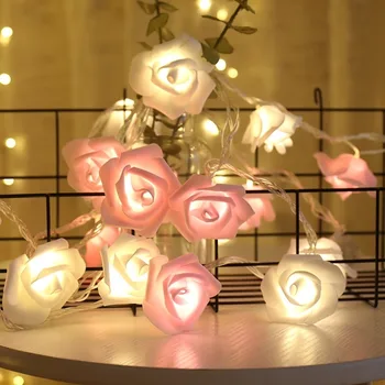 1,5 m/10 LED Floare Trandafir Șir Alimentat de la Baterie Lumini de Basm Nunta Acasă de Ziua Îndrăgostiților Ziua Evenimentului Ghirlanda Decor Petrecere