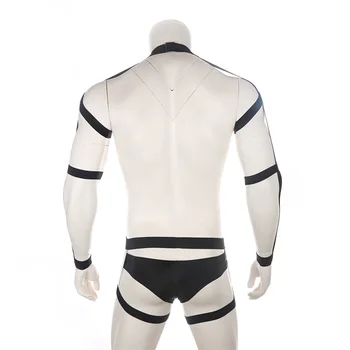 Corp Sexy Ham Elastic Robie Set de Lenjerie de corp pentru Bărbați Piept Umăr Costum Fetish Lenjerie Curea Curea hombre Stadiu de Uzura