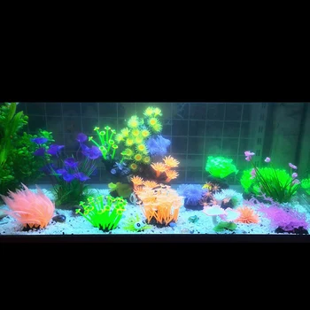1buc Frumos Plin de viață Silicon Artificială Coral Plante de Acvariu Ornament