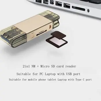 2in1 USB 3.0 de Tip C pentru Micro SD TF Card de Memorie Cititor pentru Huawei NM Nano Card