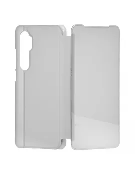 Oglindă de argint cartea caz pentru Xiaomi Mi Nota 10 Lite