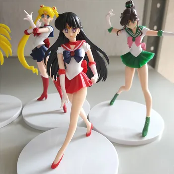 5pcs/set 18cm Anime Sailor Moon Acțiune Figura Model de Jucărie Japoneză Anime Periferice Desktop Decor de Decor, Cadouri Pentru Copii