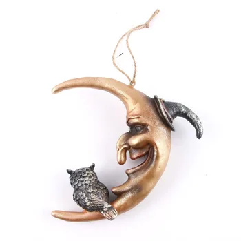 MRZOOT Rasina de Artizanat Vrăjitoare Owl Pandantiv Cap de Craniu Halloween Cadou Personalitate Decor Acasă Accesorii