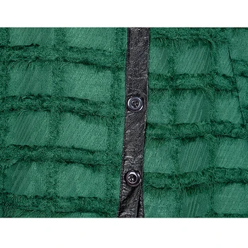 XITAO Mozaic Ciucure Rochie Femei Neregulate Rândul său, în Jos Guler 2020 Toamna Moda Stil Nou Timp Batwing Maneca Buzunar GCC2219