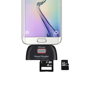 De tip C, cititor de Card TF Adaptor aliaj de Aluminiu OTG telefon mobil cititor SD card reader pentru Samsung masă de patru într-un singur