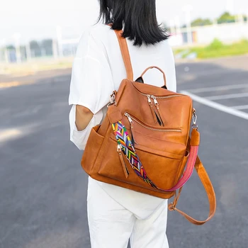 Moda Pentru Femei Rucsac Geanta Convertibile Daypack Colorate Curea De Umăr Geanta