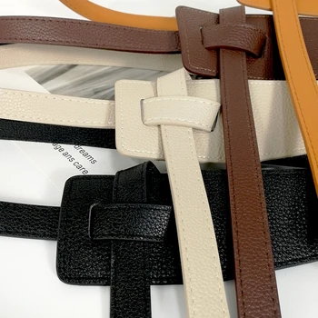 Designer de curele pentru femei de înaltă calitate doamnelor talie cummerbunds moale curea de piele pu nod rochie ceinture femme reglabil cintos